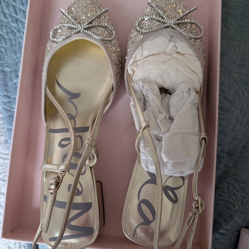 Sophia Webster Glittering Gold Heels